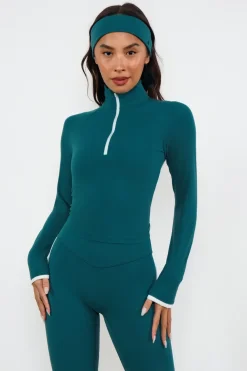 Cloud II™ Fitted Half Zip - Spruce Contrast