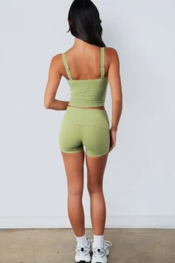 Cloud II™ Foldover Mini Short - Palm Leaf Washed