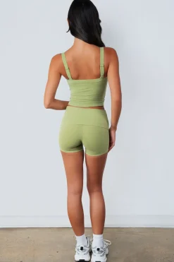 Cloud II™ Foldover Mini Short - Palm Leaf Washed
