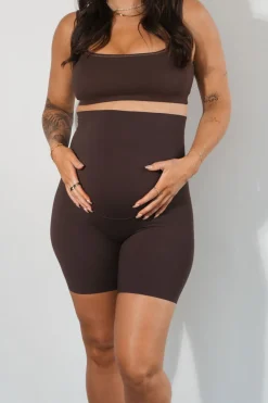 Cloud II™ Maternity Rider Short - Espresso