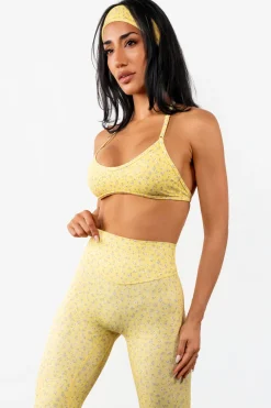 Cloud II™ Micro Halter Bra - Sunny Microfloral