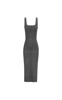Cloud II™ Rib Basic Midi Dress - Iron Washed