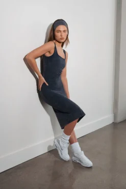 Cloud II™ Rib Basic Midi Dress - Oxford Washed