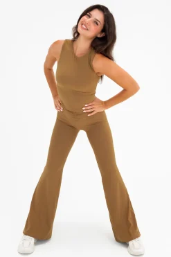 Cloud II™ Rib Cinch Wide Leg Trouser - Crocodile