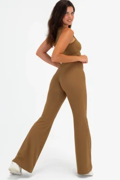 Cloud II™ Rib Cinch Wide Leg Trouser - Crocodile