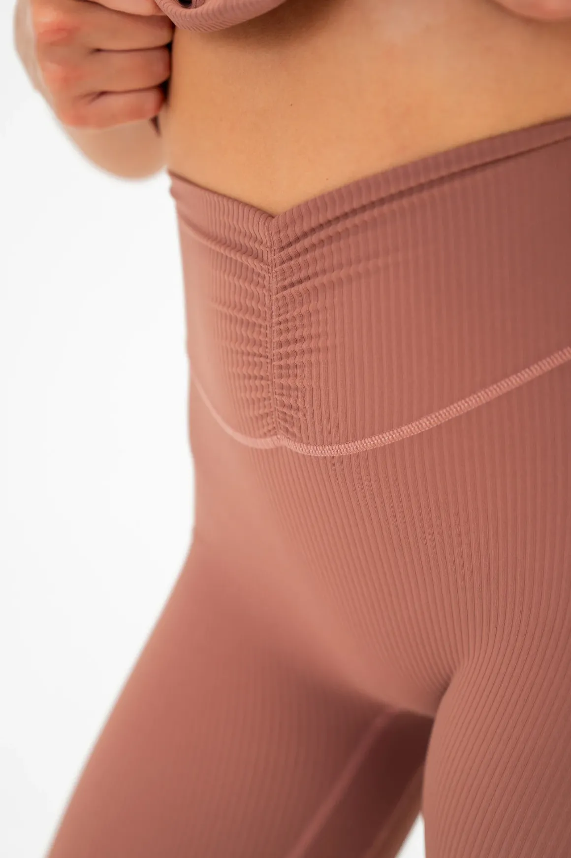 Cloud II™ Rib Cinch Wide Leg Trouser - Sepia