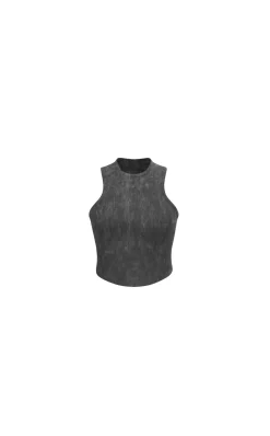 Cloud II™ Rib High Neck Tank - Iron Washed