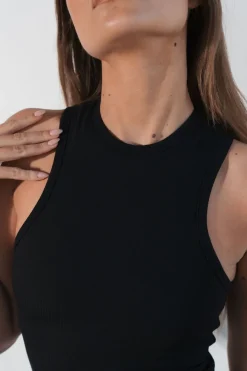 Cloud II™ Rib High Neck Tank - Midnight