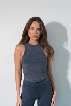 Cloud II™ Rib High Neck Tank - Oxford Washed