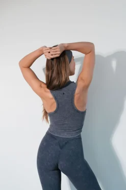 Cloud II™ Rib High Neck Tank - Oxford Washed