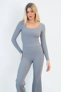 Cloud II™ Rib U Long Sleeve - Pebble