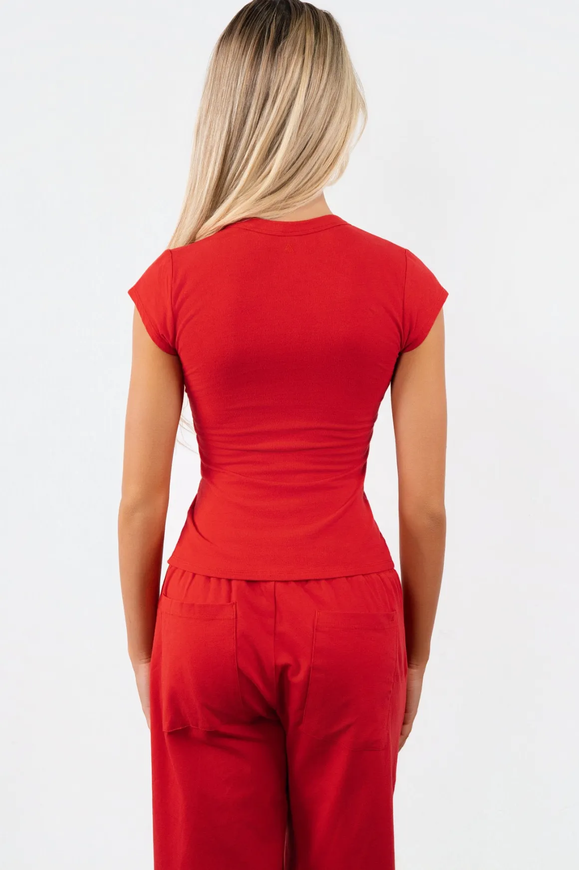 Vitality Basis® Scoop Tee - Poppy