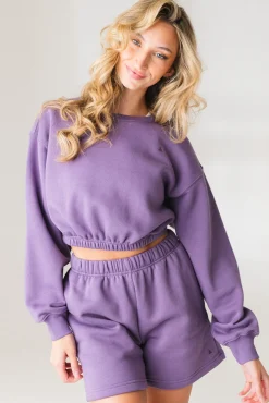 Vitality Cozy® Crop Crew - Violet