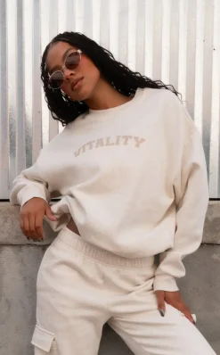 Vitality Cozy® Uni Crew - Oat Marl - Varsity