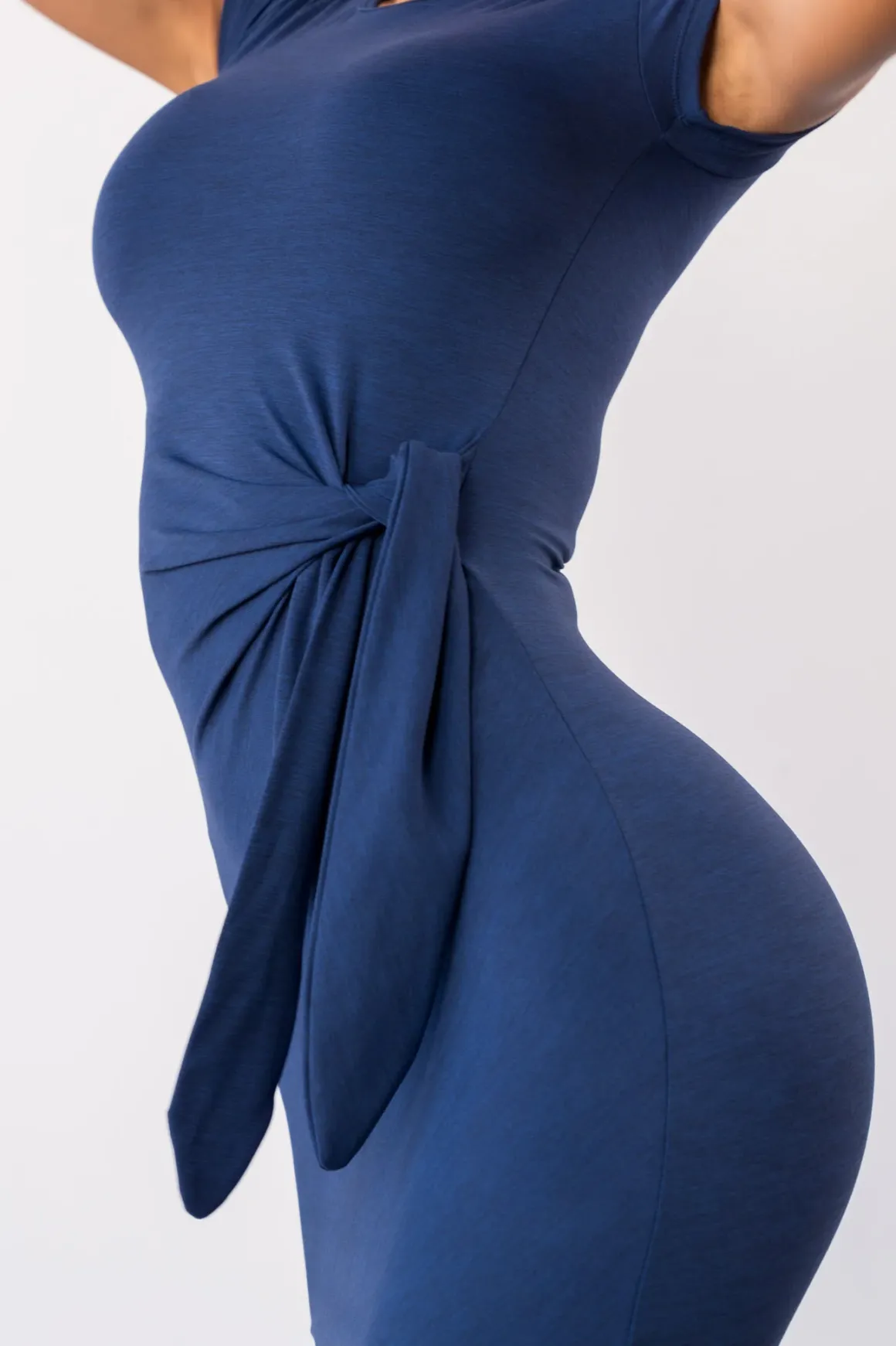 Vitality Daydream® Tie Midi Dress - Oxford Sapphire Marl