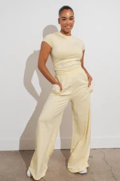 Vitality Essence Palazzo Pant - Butter