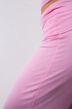 Vitality Float® Rib Foldover Pant - Pink Frosting