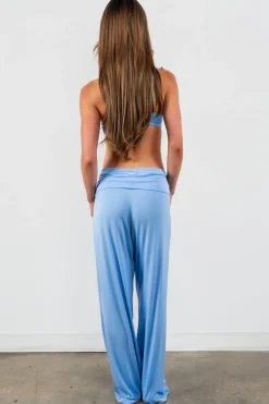 Vitality Float Rib Foldover Pant - Sky
