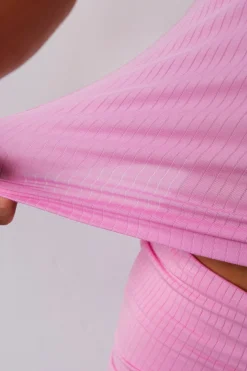 Vitality Float® Rib U Tank - Pink Frosting