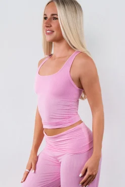 Vitality Float® Rib U Tank - Pink Frosting
