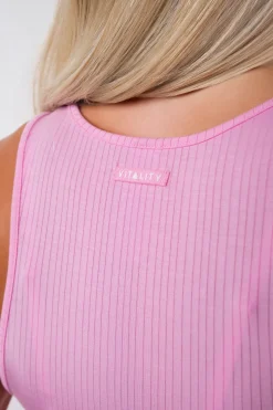 Vitality Float® Rib U Tank - Pink Frosting