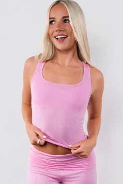 Vitality Float® Rib U Tank - Pink Frosting