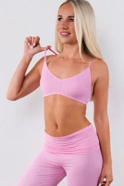 Vitality Float® Rib V Bralette - Pink Frosting