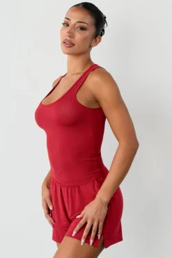 Vitality Float Rib V Tank - Crimson