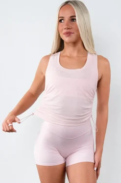 Vitality Flow Cinch Tank - Rose Quartz