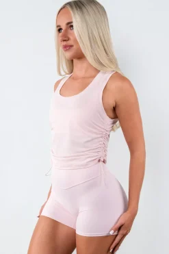Vitality Flow Cinch Tank - Rose Quartz