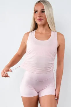 Vitality Flow Cinch Tank - Rose Quartz