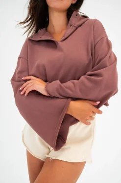 Vitality Homebody® Bell Sleeve Hoodie - Sepia Washed