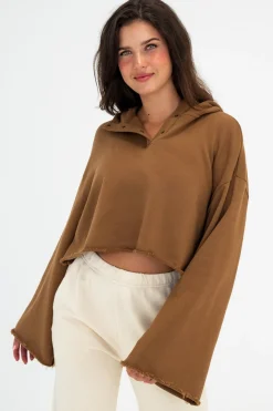 Vitality Homebody® Bell Sleeve Hoodie - Crocodile Washed