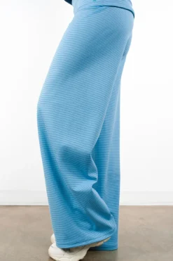 Vitality Microstripe Foldover Pant - Meadow Microstripe