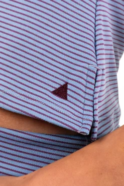 Vitality Microstripe Tube Top - Bluebird Microstripe