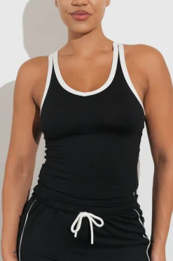 Vitality Motive® Racer Tank - Midnight Contrast