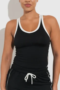 Vitality Motive® Racer Tank - Midnight Contrast