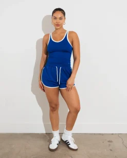 Vitality Motive® Racer Tank - River Contrast