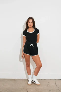 Vitality Motive® Scoop Tee - Midnight Contrast