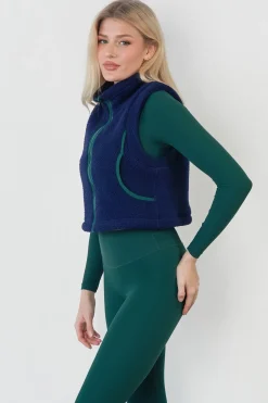 Vitality Polar Fleece Cropped Vest - Oxford