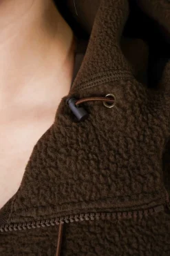 Vitality Polar Fleece Full Zip Hoodie - Toasted Walnut
