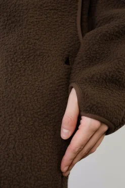 Vitality Polar Fleece Full Zip Hoodie - Toasted Walnut