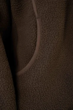 Vitality Polar Fleece Full Zip Hoodie - Toasted Walnut