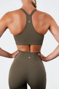 Vitality Pulse® Strappy Racer Bra - Coffee