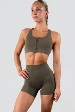 Vitality Pulse® Zip Bra - Coffee