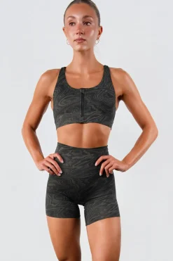 Vitality Pulse® Zip Bra - Woodgrain