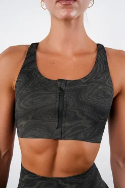 Vitality Pulse® Zip Bra - Woodgrain