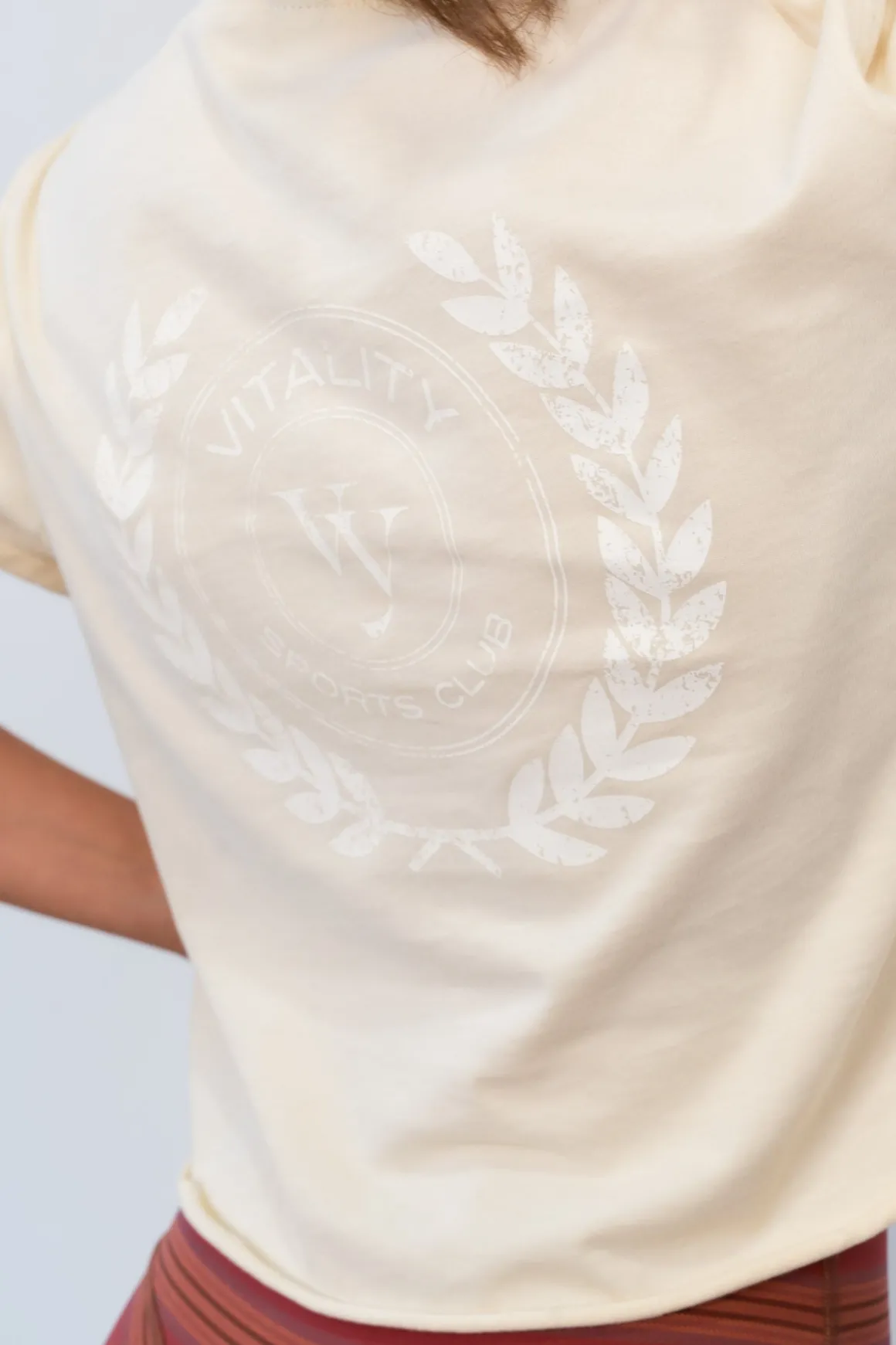 Vitality Retro® Varsity Tee - Ivory