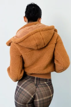 Vitality Teddy Bomber Jacket - Caramel