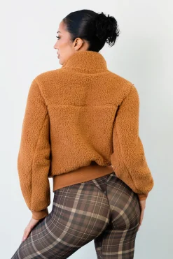 Vitality Teddy Bomber Jacket - Caramel